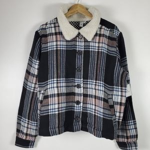 Susina | NWT plaid faux shearling jacket 2X